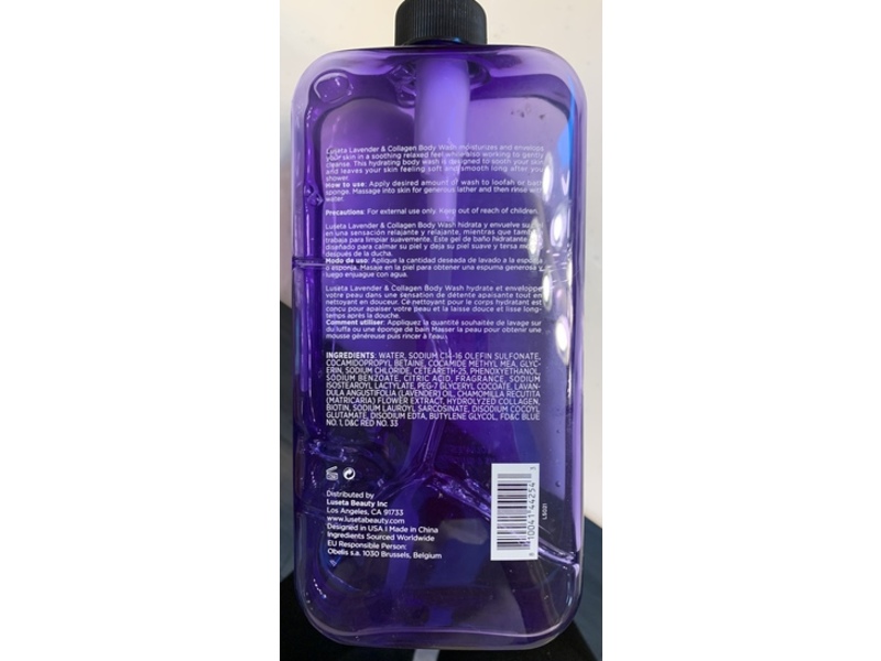 L Luseta Lavender & Collagen Body Wash, 33.8 fl oz/1 L