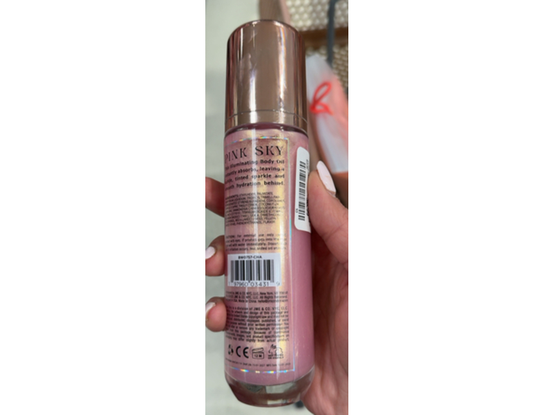 Pink Sky Blu Shed Illuminating Body Oill, Cherry Almond Scented, 4 fl oz/118 mL