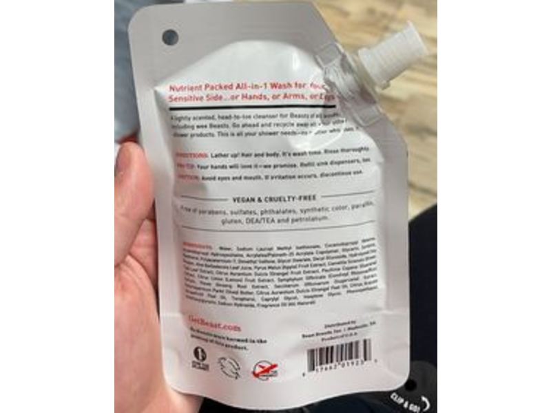 Beast Wash for Everyone, Aloe, Shea Butter, Ginseng & Orange, 3 fl oz/90 mL