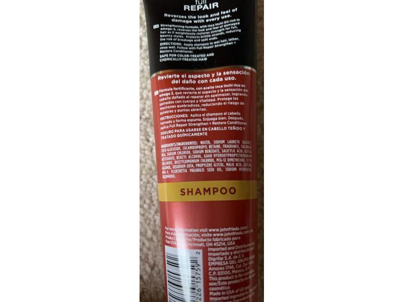 John Frieda Full Repair Shampoo, 8.45 fl oz/250 mL