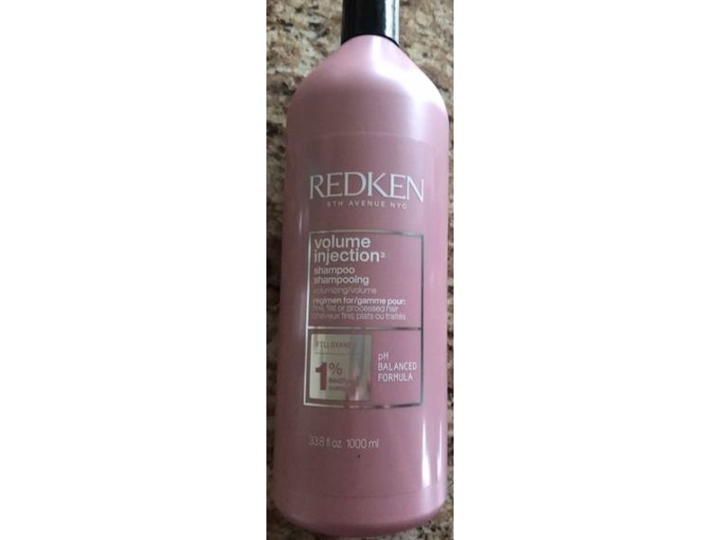 Redken Volume Injection Shampoo, Filloxane + 1% Bodifying Complex, 33.8 fl oz/1000 mL