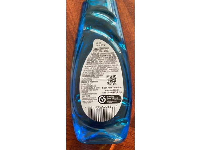 Simply Done Dish Soap, Fresh Scent, 8 fl oz/237 mL