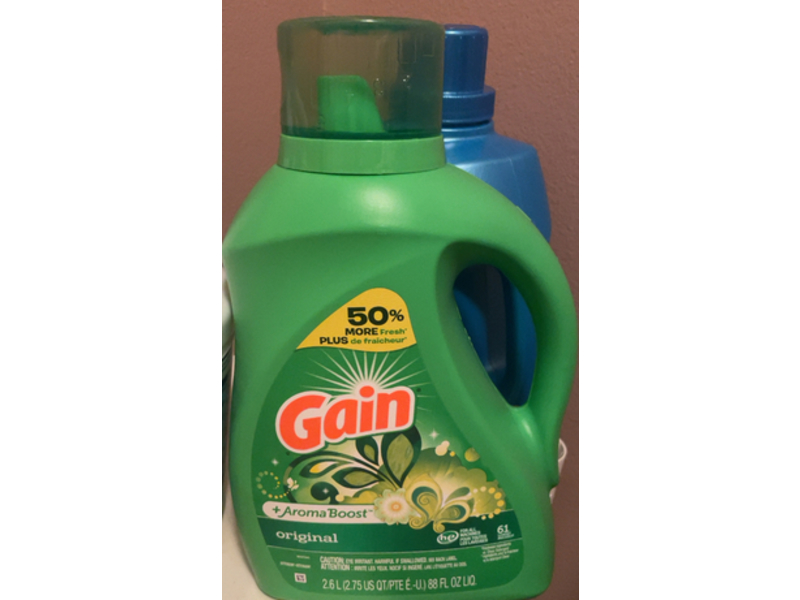 Gain + Aroma Boost Liquid Laundry Detergent, Original Scent, 61 Loads, 88 fl oz/2.6 L