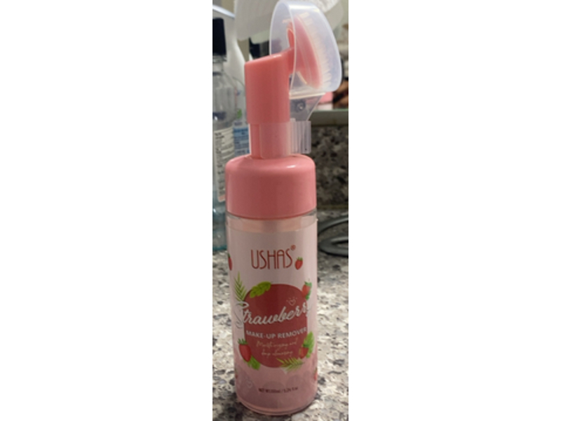 Ushas Makeup Remover, Strawberry, 5.24 fl oz/155 mL