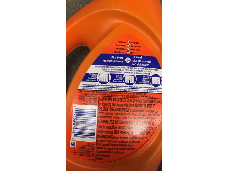 Tide Plus a Touch of Downy High Efficiency Liquid Laundry Detergent, April Fresh, 46 oz