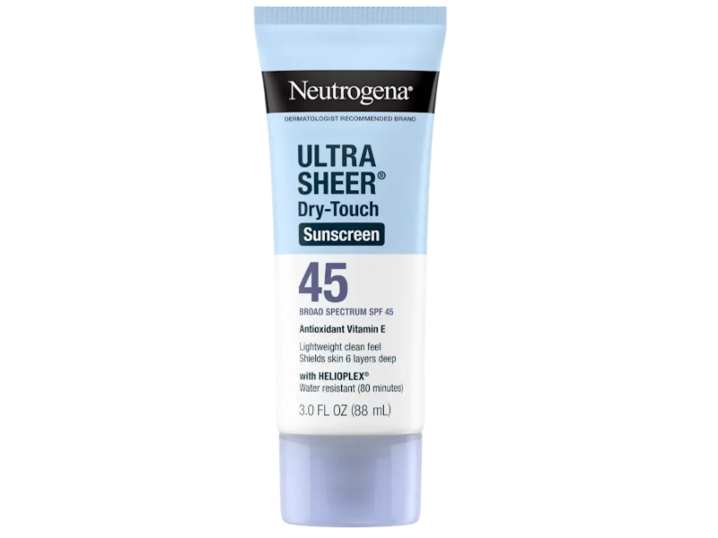 Neutrogena Ultra Sheer Dry-Touch Sunscreen Lotion, SPF 45, 3 fl oz/88 mL