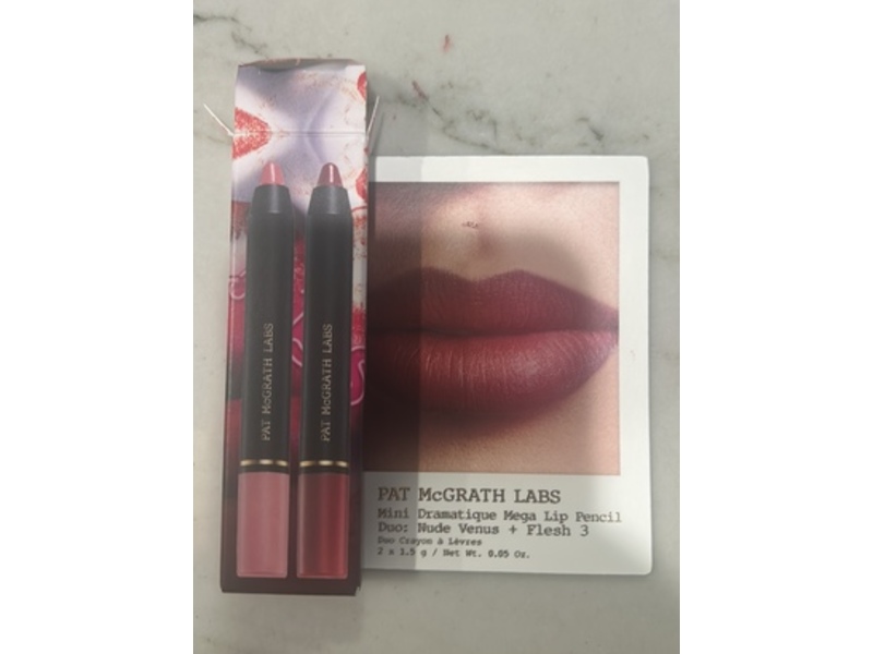 Pat McGrath Labs Mega Lip Pencil Duo, Nude Venus & Flesh 3, 0.05 oz/1.5 g