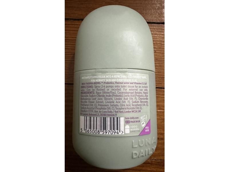 Luna Daily The Everywhere Spray To Wipe, 3.3 fl oz/100 mL