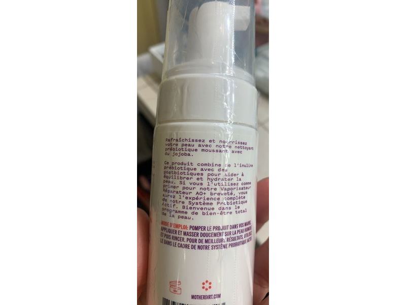 Mother Dirt Prebiotic Foaming Cleanser, Jojoba, 3.4 fl oz