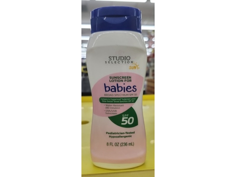 Studio Selection Sunscreen Lotion For Babies, SPF 50, 8 fl oz/236 mL