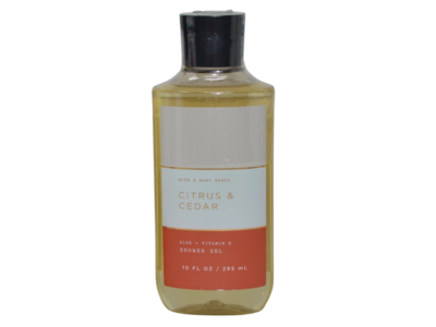 Bath & Body Works Shower Gel, Citrus & Cedar, Aloe + Vitamin E, 10 fl oz/295 mL