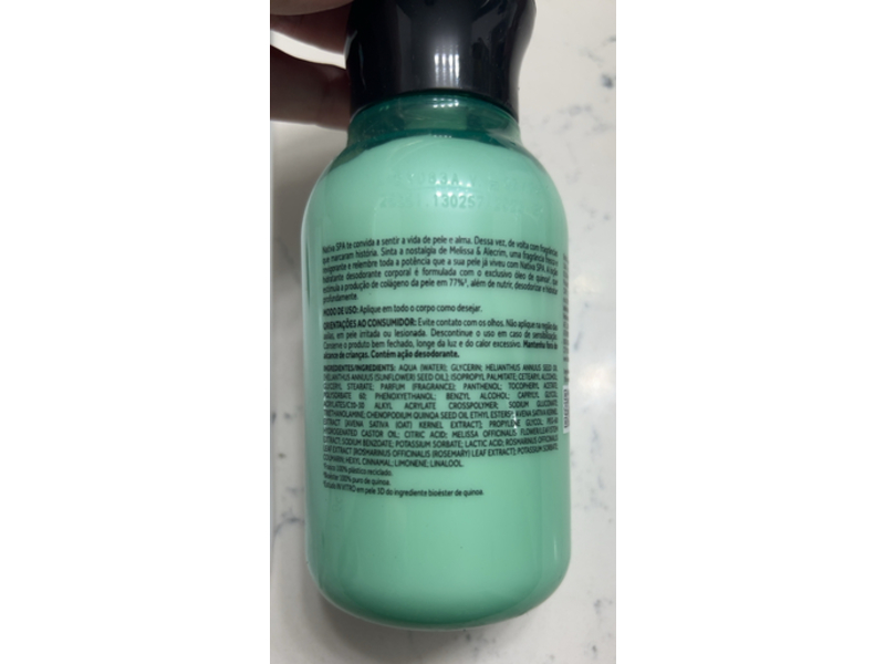 O Baticario Native Spa Deodorant, Melissa & Alecrim, 250 mL