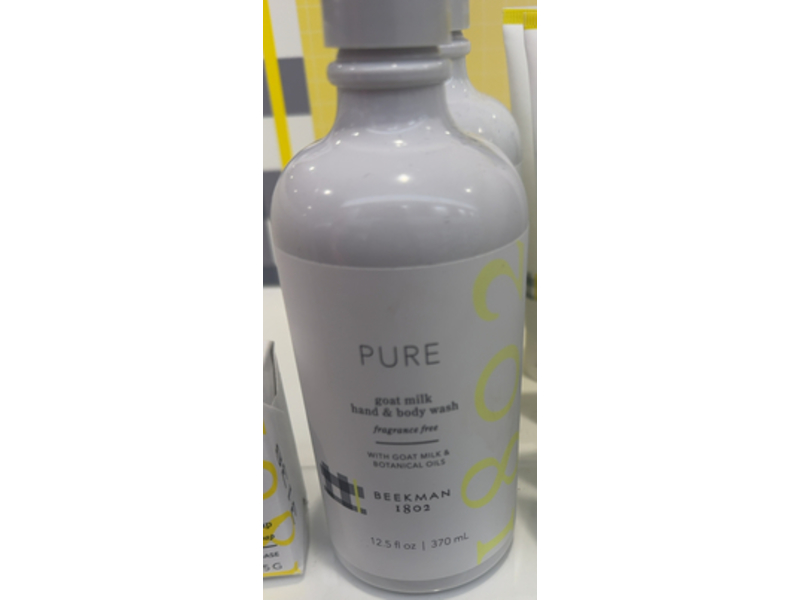 Beekman 1802 Pure Goat Milk Hand & Body Wash, Goat Milk & Botanical Oils, 12.5 fl oz/370 mL