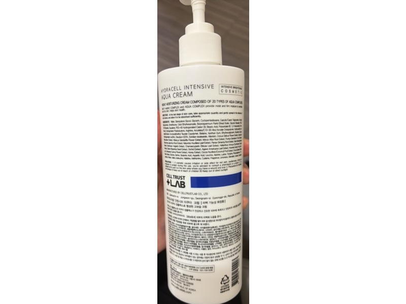 Cell Trust +Lab Hydracell Intensive Aqua Cream, 16.9 fl oz/500 mL
