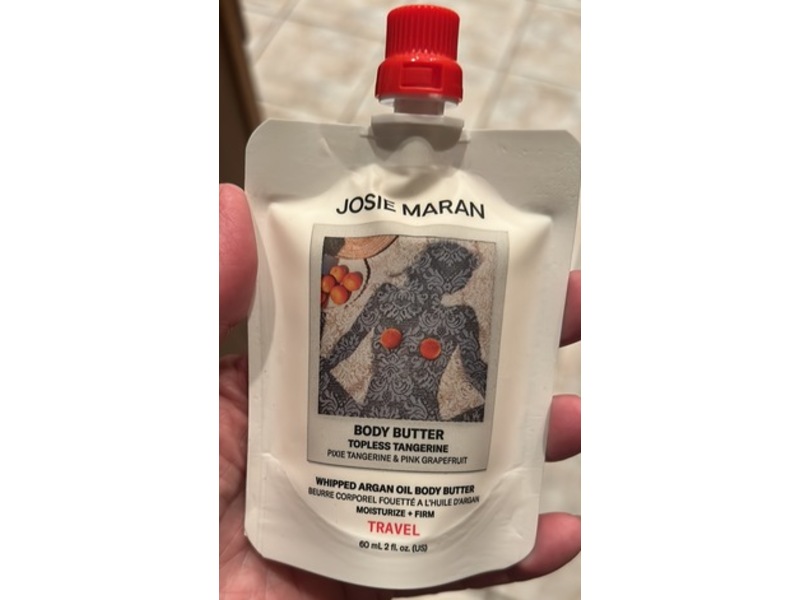 Josie Maran Body Butter, Topless Tangerine, 2 fl oz/60 mL