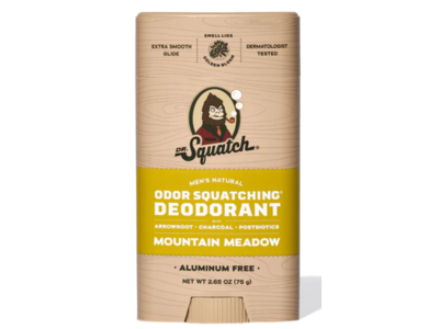 Dr Squatch Odor Squatching Deodorant, Mountain Meadow, 2.65 fl oz/75 g