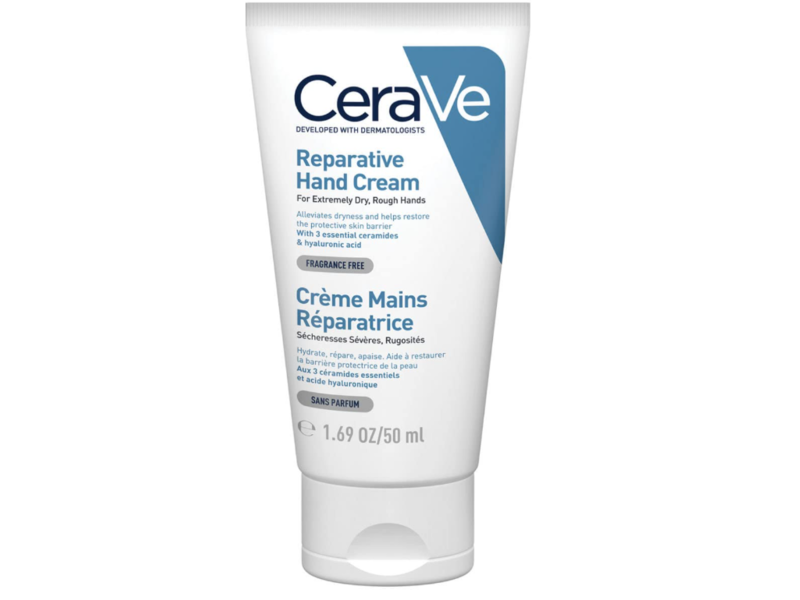 CeraVe Reparative Hand Cream, Fragrance Free, 1.69 oz/50 mL