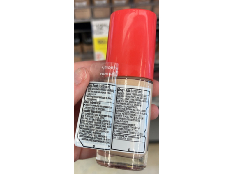 Covergirl Outlast Extreme Wear Liquid Foundation, SPF 18, 800 Fair Ivory, 1 fl oz/30 mL