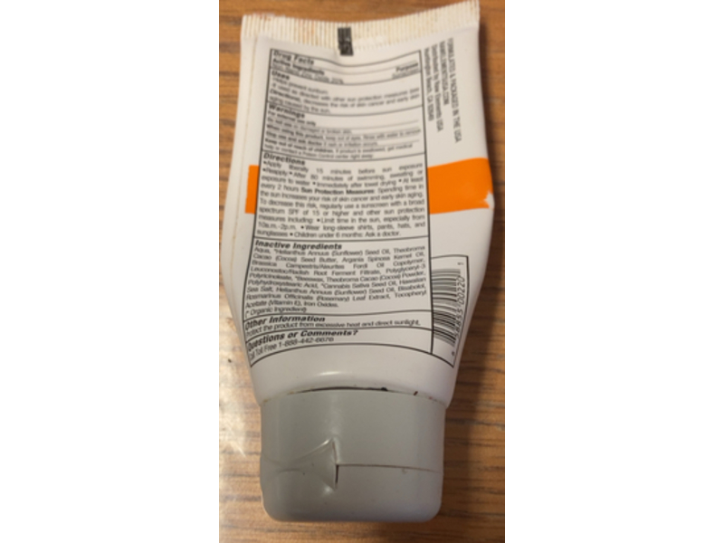 Raw Elements Mineral Sunscreen Tinted Daily Face Moisturizer, Cacoa & Argon Oil, SPF 30, 1.8 oz/51 g