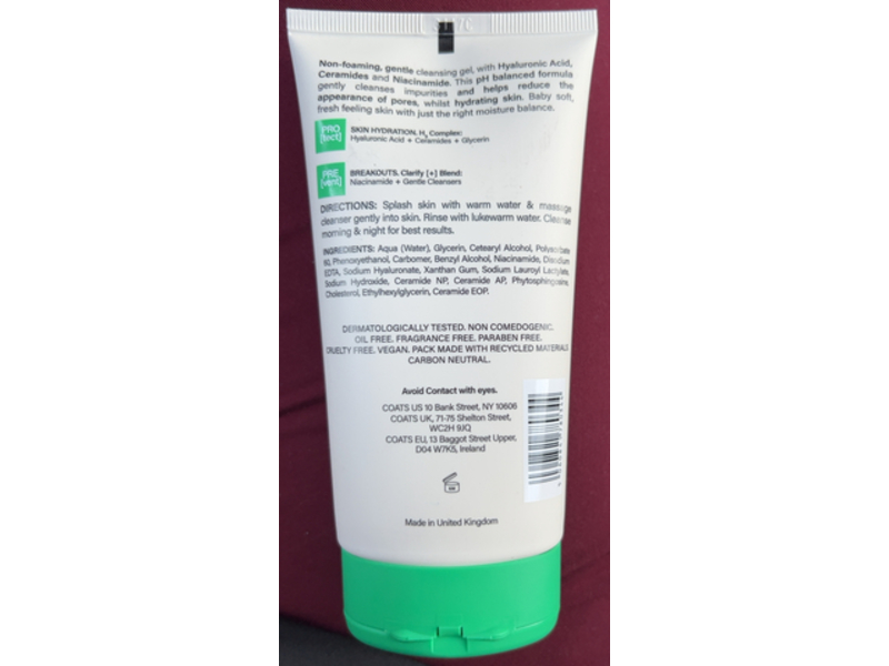 Coats Gentle Hydrating Facial Cleanser, 5 fl oz/150 mL