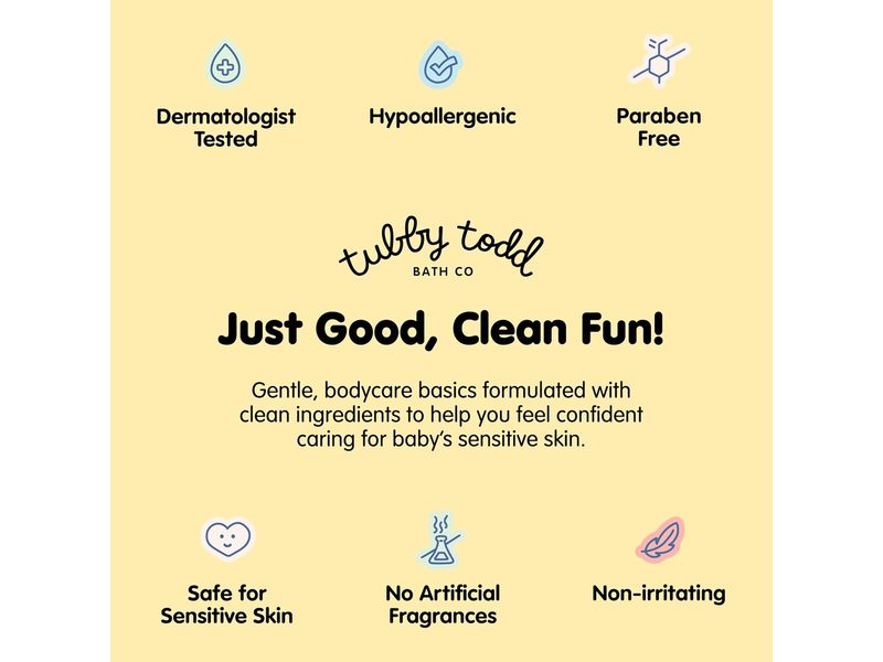 Tubby Todd Conditioner, Hair + Body Wash Duo, Fragrance-Free