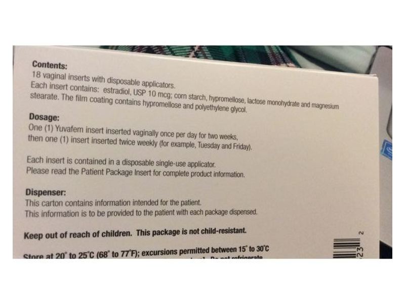 Yuvafem (estradiol vaginal Inserts) 10 mcg, Amneal Pharma (RX)