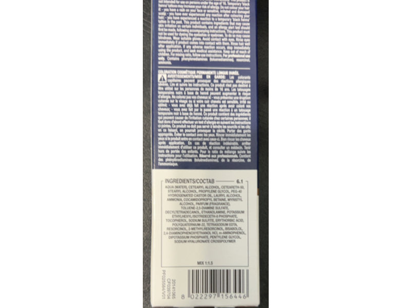 Alfaparf Milano Evolution Of The Color Permanent Cosmetic Color, 6.1 Dark Blonde Ash, 2.06 oz/60 mL