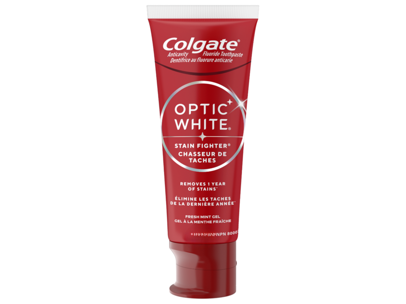 Colgate Opti White Stain Fighter Fluoride Toothpaste, Clean Mint, 11.4 oz/321 g, Pack of 3