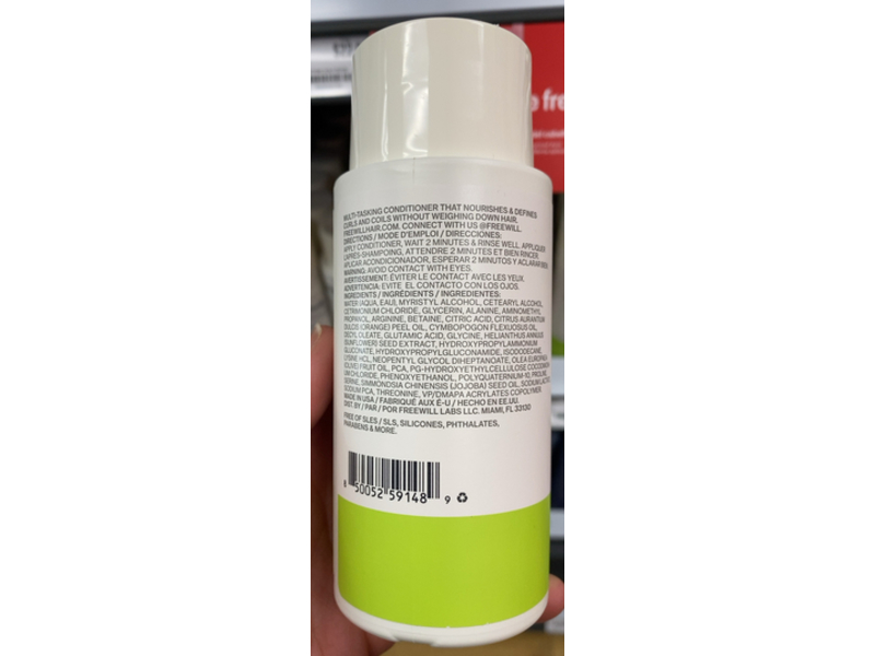 Freewill Curl Moisturizing Conditioner, 8.5 fl oz/250 mL