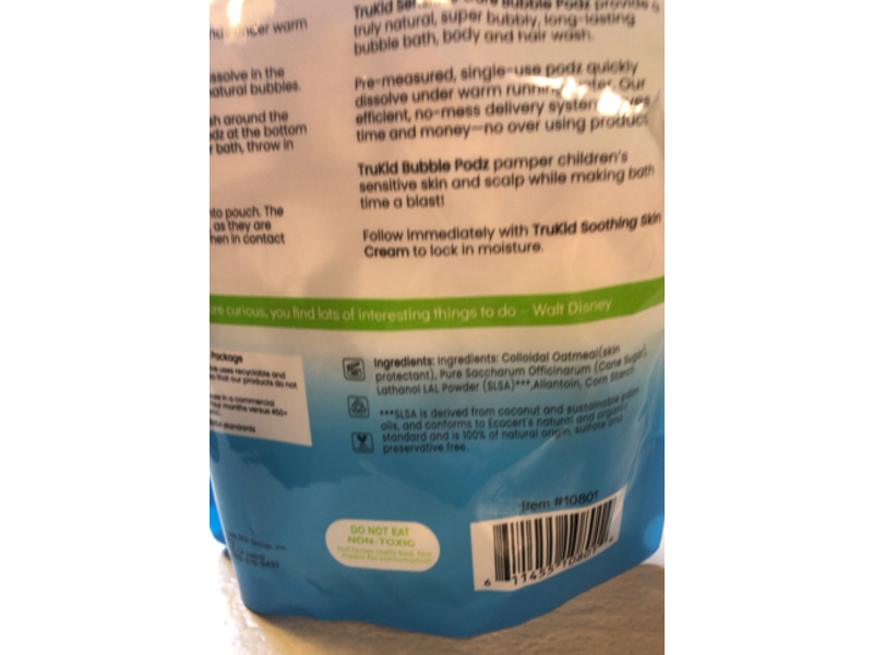 TruKid Bubble Podz Bubble Bath, 60 Count