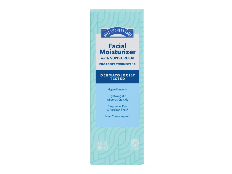 Hill Country Fare Facial Moisturizer With Sunscreen, SPF 15, 4 fl oz/118 mL