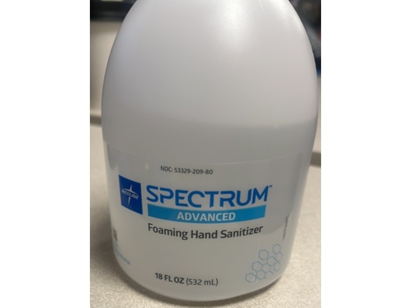 Medline Spectrum Advanced Foaming Hand Sanitizer, 18 fl oz/532 mL
