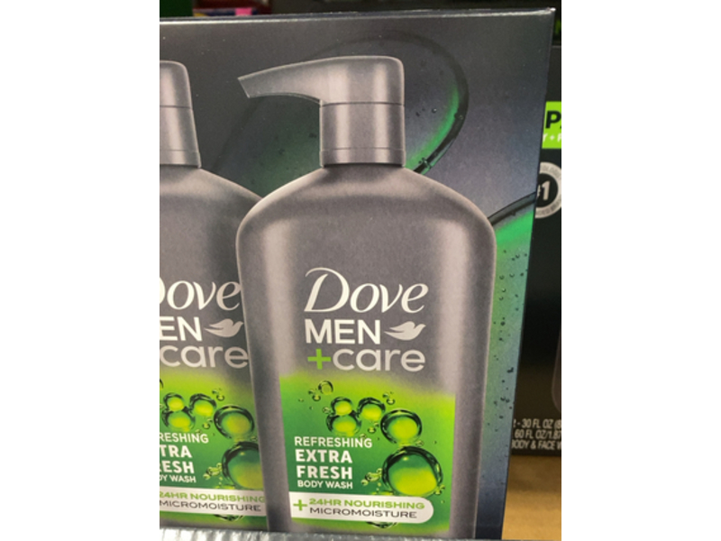 Dove Men + Care Refreshing Body Wash, Extra Fresh, 30 oz/887 mL