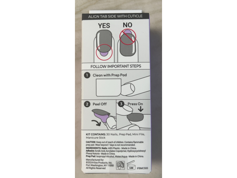 imPress The No Glue Mani, Bare French, 30 Count