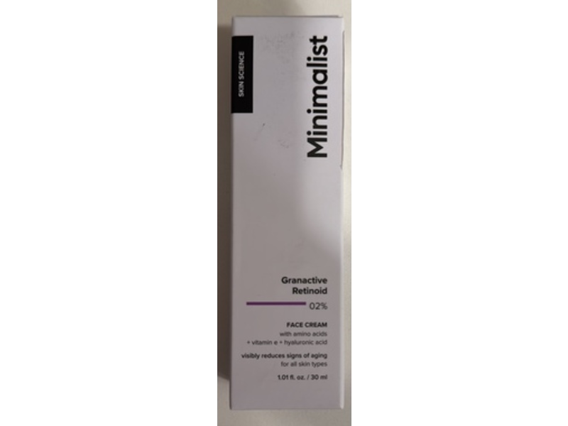 Minimalist 2% Granactive Retinoid Face Cream, 1.10 fl oz/30 mL