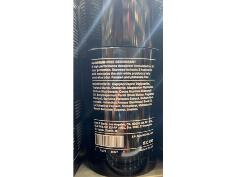 Salt & Stone Deodorant, Black Rose & Oud, 2.5 oz/75 g