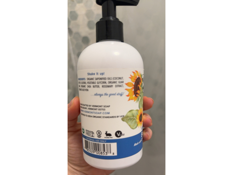 Vermont Soap Sunshea Body Wash with Organic Olive Oil, 12 fl oz/355 mL
