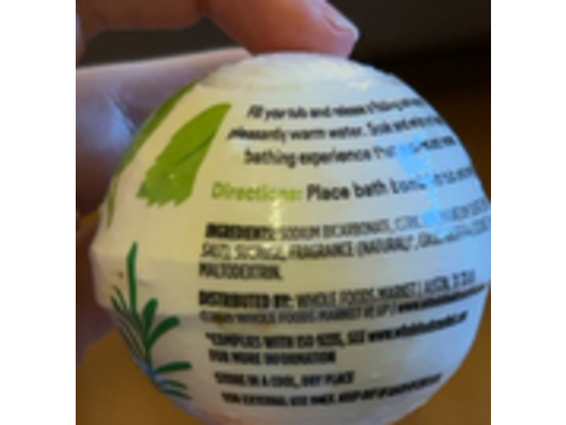 365 Whole Foods Market Epsom Salt Bath Bomb, Muscle Soak, 2.8 oz/80 g