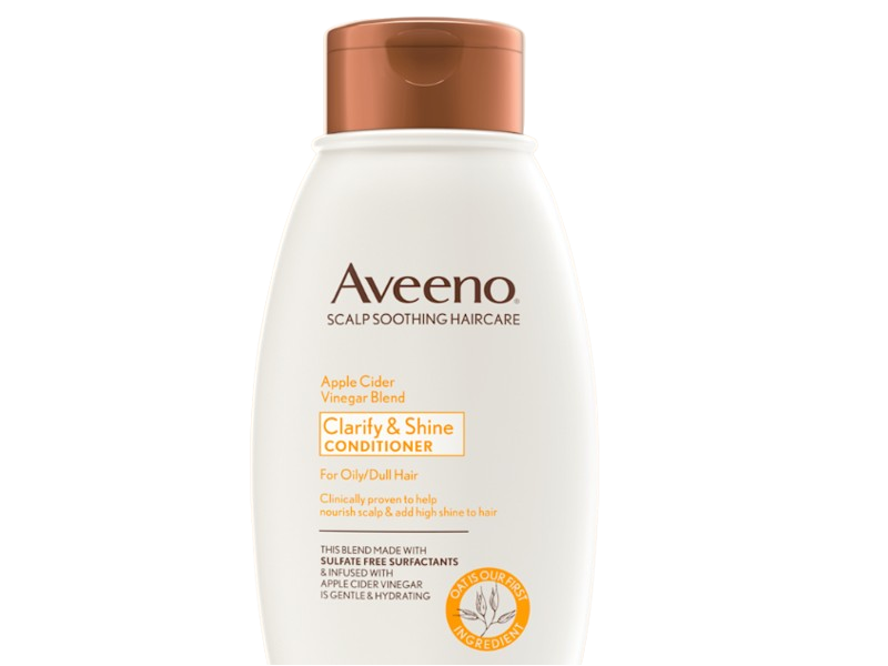 Aveeno Clarify & Shine Conditioner, Apple Cider Vinegar Blend, 18 fl oz/532 mL