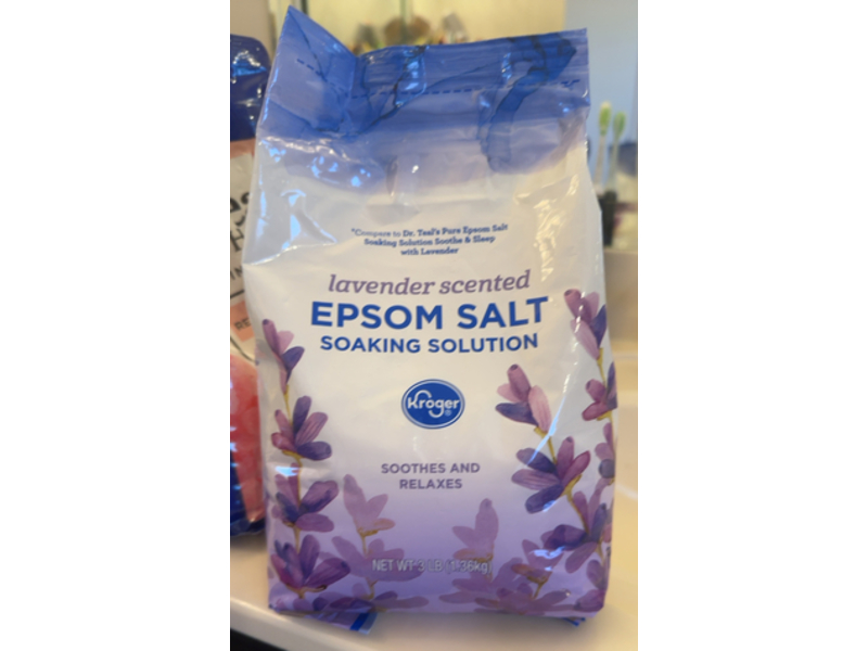 Kroger Soaking Solution Epsom Salt, Lavender Scented, 1.36 kg