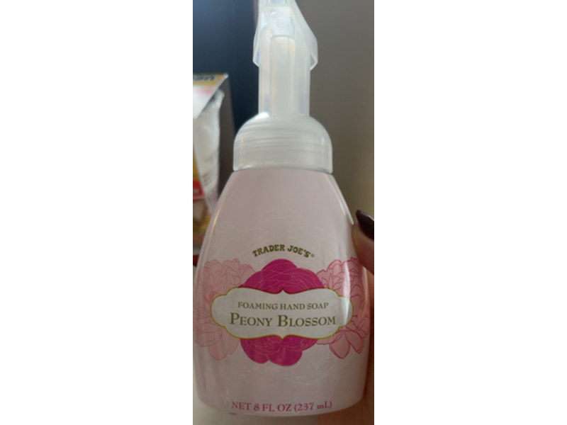Trader Joe's Foaming hand Soap, Peony Blossom, 8 fl oz/237 mL, Pack Of 2