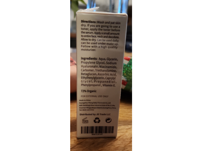 Lupure Natural Vitamin C Facial Serum, Vitamin C 20% E & Hyaluronic Acid, 1 fl oz/30 mL