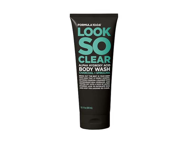 Formula 10.0.6 Look So Clear Body Wash, Charcoal + Spirulina, 1.69 fl oz/50 mL