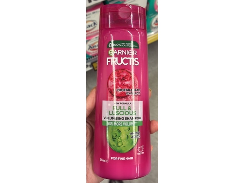 Garnier Fructis Full & Luscious Volumizing Shampoo, Pomegranate Extract, 315 mL