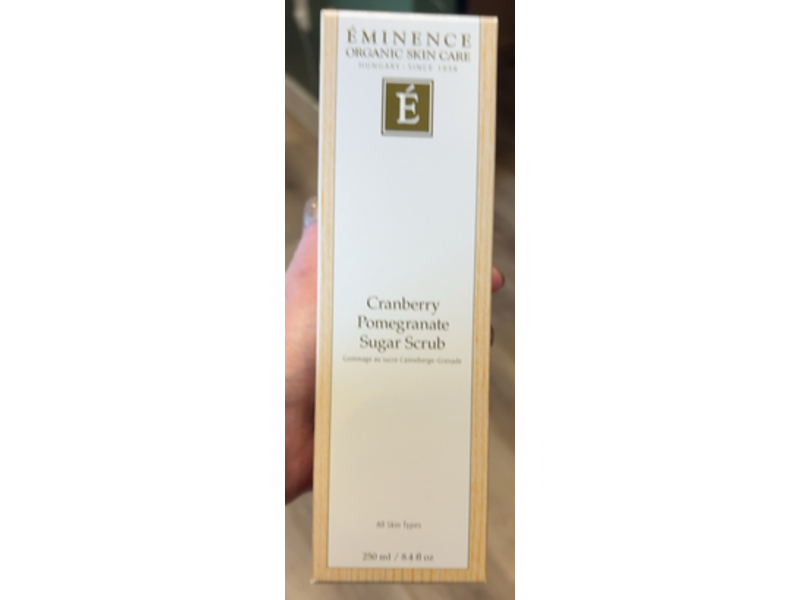 Eminence Organic Skin Care Sugar Scrub, Cranberry Pomegranate, 8.4 fl oz/250 mL