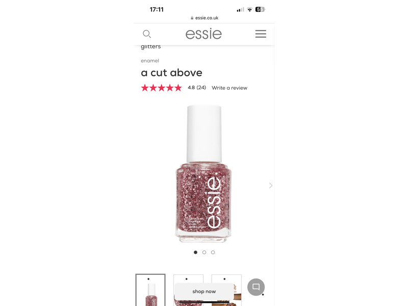 Essie Glitter Nail Polish, 275 A Cut Above, 13.5 mL