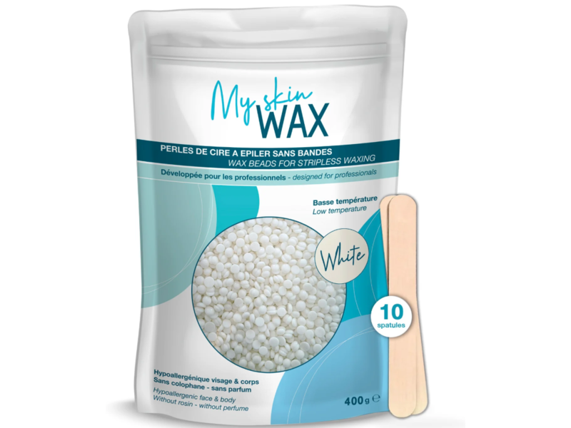 My Skin Wax Strip-Free Wax Beads, White, 14 oz/400 g