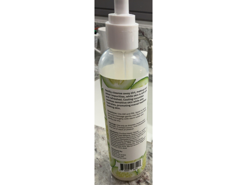 Bh Dermcenter Gentle Facial Cleanser, Cucumber & Aloe, fl oz/237 mL