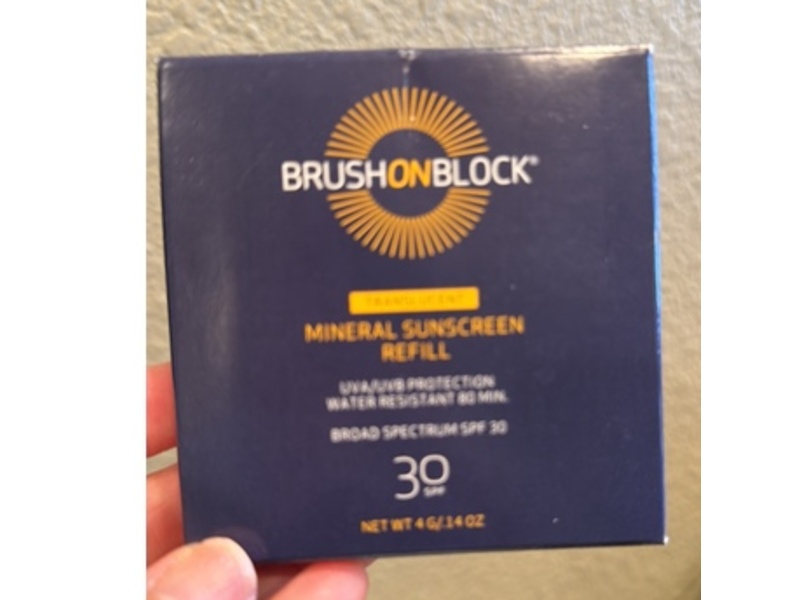 Brush On Block Mineral Sunscreen Refill, Translucent, SPF 30, 0.14 oz/4 g