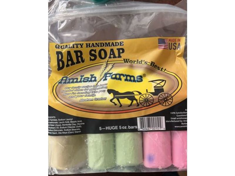 Amish Farms Bar Soap, 5 oz, Pack of 5